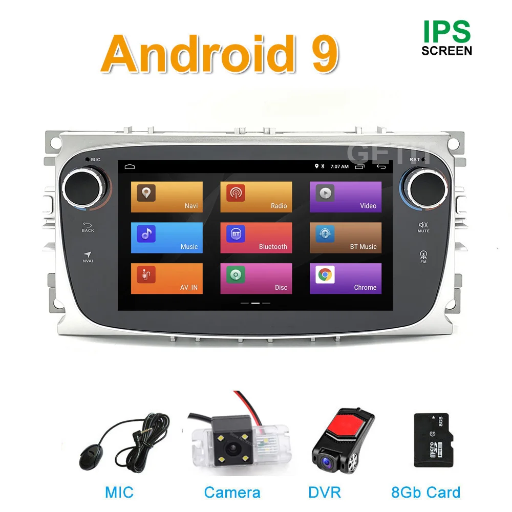 DSP Android 10 Car Multimedia Radio Stereo GPS for FORD FOCUS Mondeo S/C-MAX Galaxy kuga | Автомобили и мотоциклы