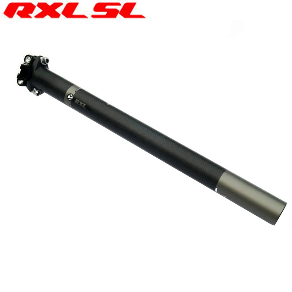 

RXL SL Carbon Fiber Bicycle Seat Tube 27.2/30.8/31.6mm 3K Matte 350/400mm Road Mountain Ultra Light Joint Seatpost Bike Parts