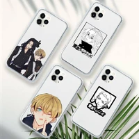 anime tokyo revengers draken phone case transparent soft for iphone 12 11 13 7 8 6 s plus x xs xr pro max mini