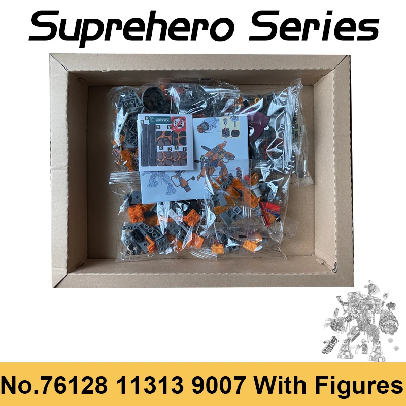 

Super Hero Series Spider Mecha Showdown Venom Mecha Movie Superhero Figures Bricks Building Blocks Toys For Boy Children's Gifts