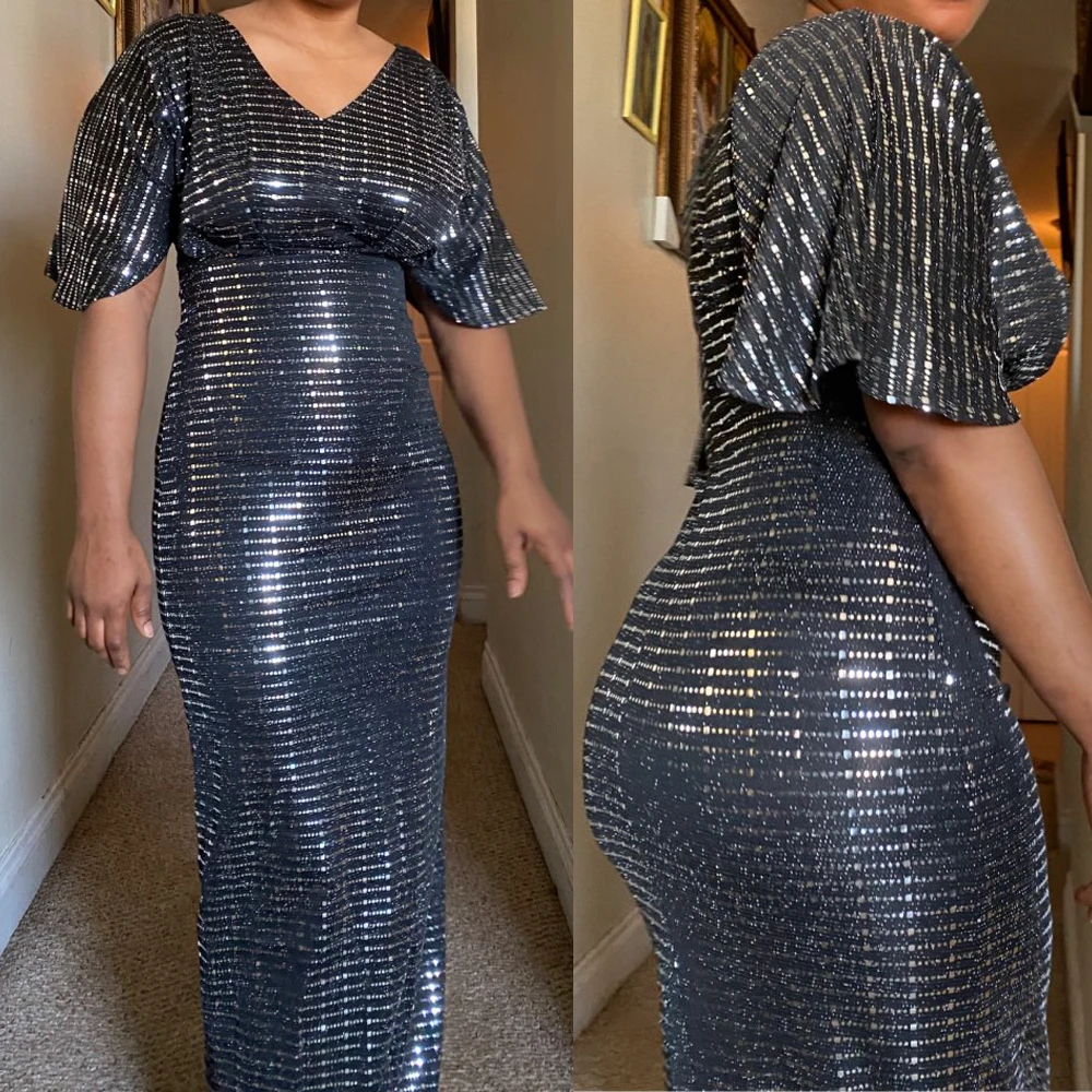 Летние сексуальные Клубные роскошные серые вечерние женские длинные платья