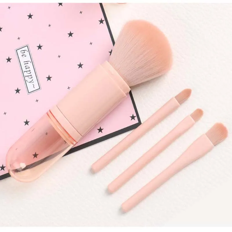 Мини переносная Кисть для макияжа мульти-Функция губ Тени век бровей комплект