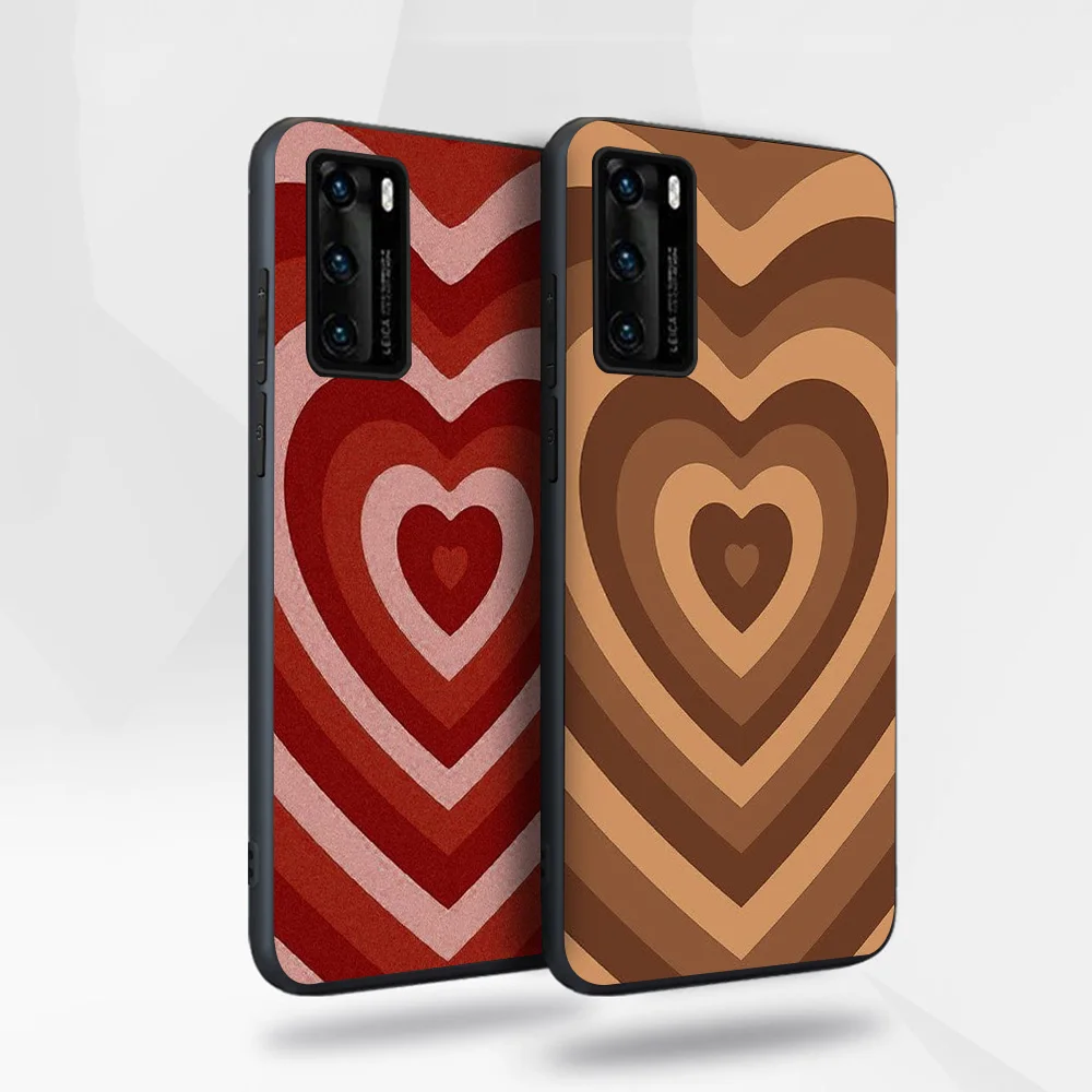 

Fashion Love Heart Case for Huawei P40 P30 P20 Honor 30 20 10 30S Mate 40 30 20 Lite Pro P Smart Plus 2019 Soft TPU Cover Fundas