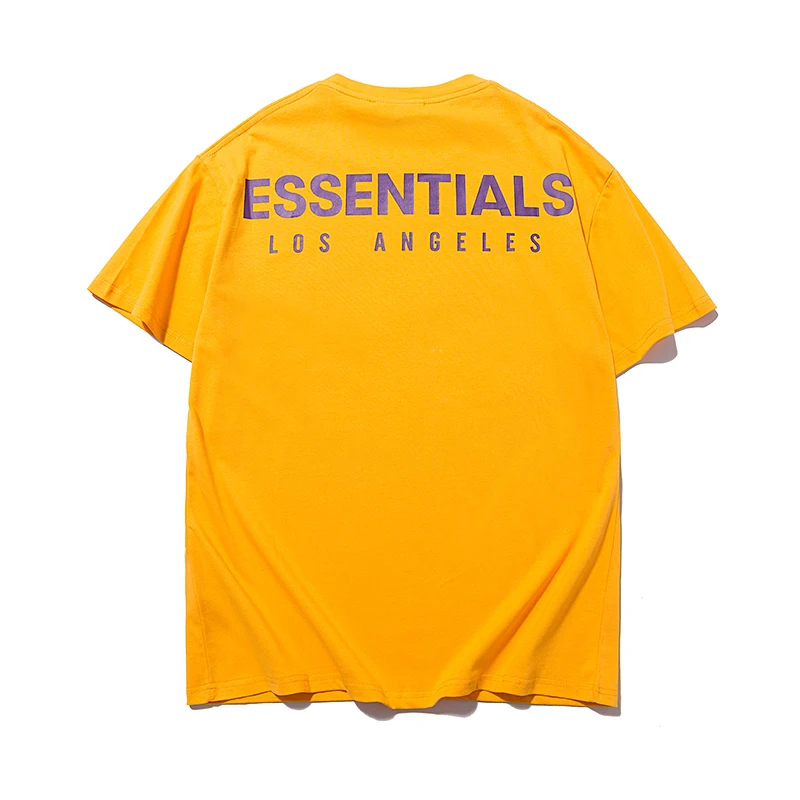 

Essentials Los Angeles Linmited T-shirts Men's Essentials Style Hip hop Streetwear Oversized T-shirt Fashion Casual Tees Yellow