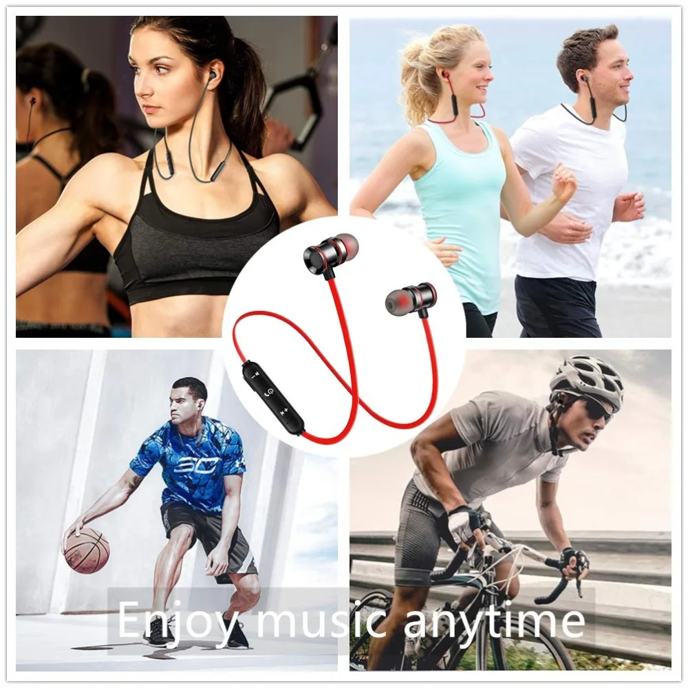 Магнитные беспроводные наушники Bluetooth 5 0 для телефона ушные крючки спортивные