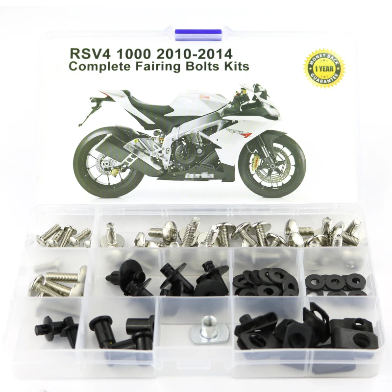 Подходит для Aprilia RSV4 2010 2011 2012 2013 Φ полный комплект обтекателей болтов с зажимами