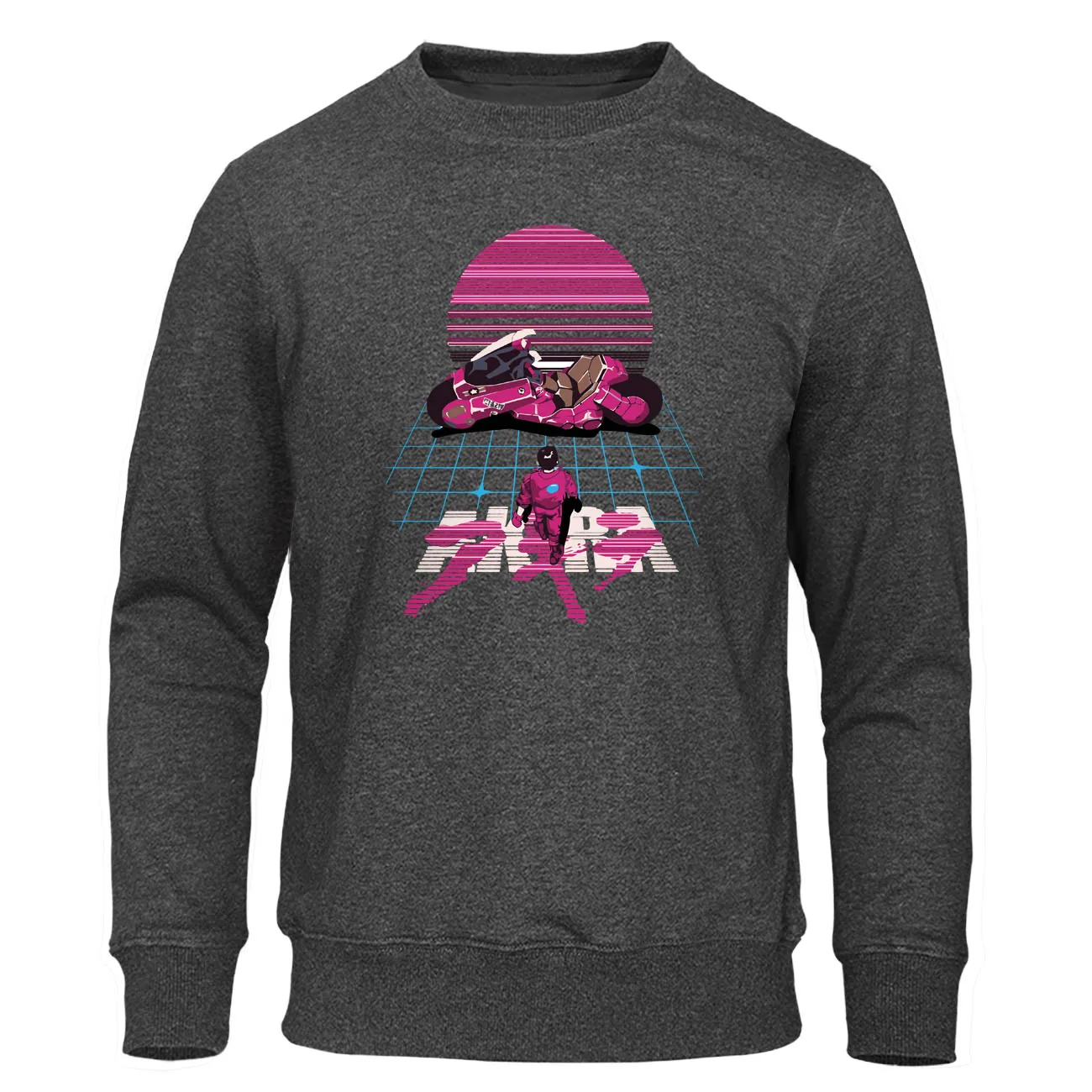 Akira Synthwave Свитшот японского аниме толстовки мужские модные с принтом