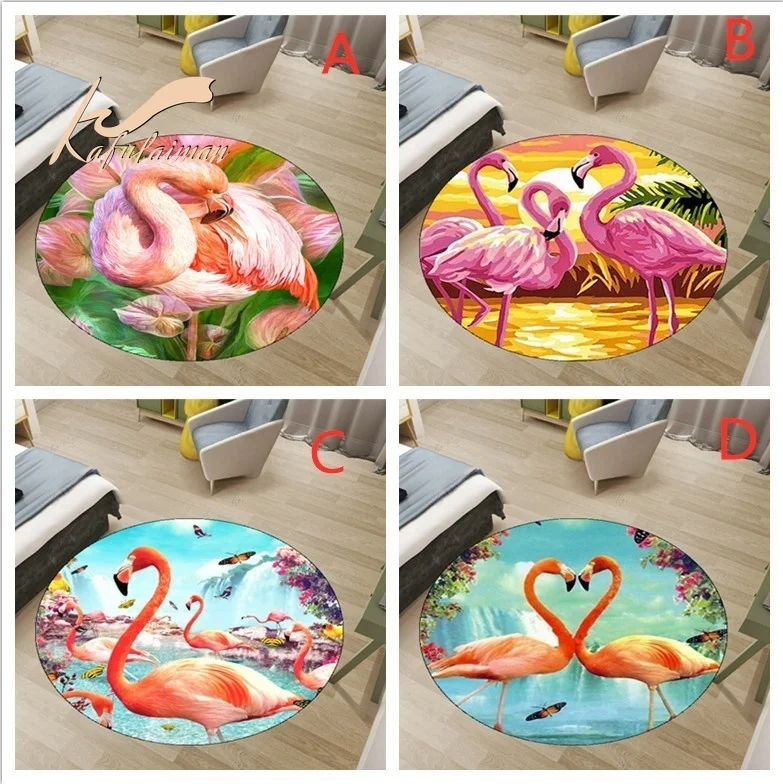 Креативные ковры с 3D-принтом фламинго коврики для гостиной спальни Придверные