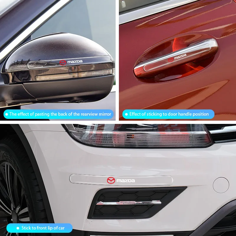 4pcs Car Door Bowl Protection Film Anti-Scratch Stickers for Mazdas 2 3 5 6 8 CX5 CX-5 CX-7 CX-9 MX-5 ATENZA Accessories | Автомобили и