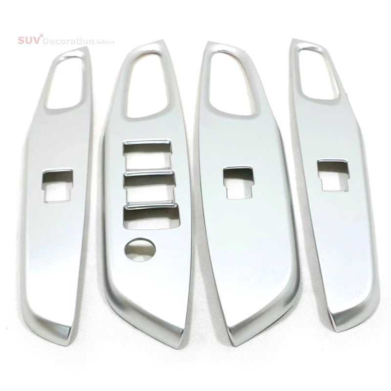 

Left handle Drive ABS Car Accessories Car Door Window Lift Regulator Cover Trim 4pcs fit for Toyota Vios 1.5 G 2019 2020