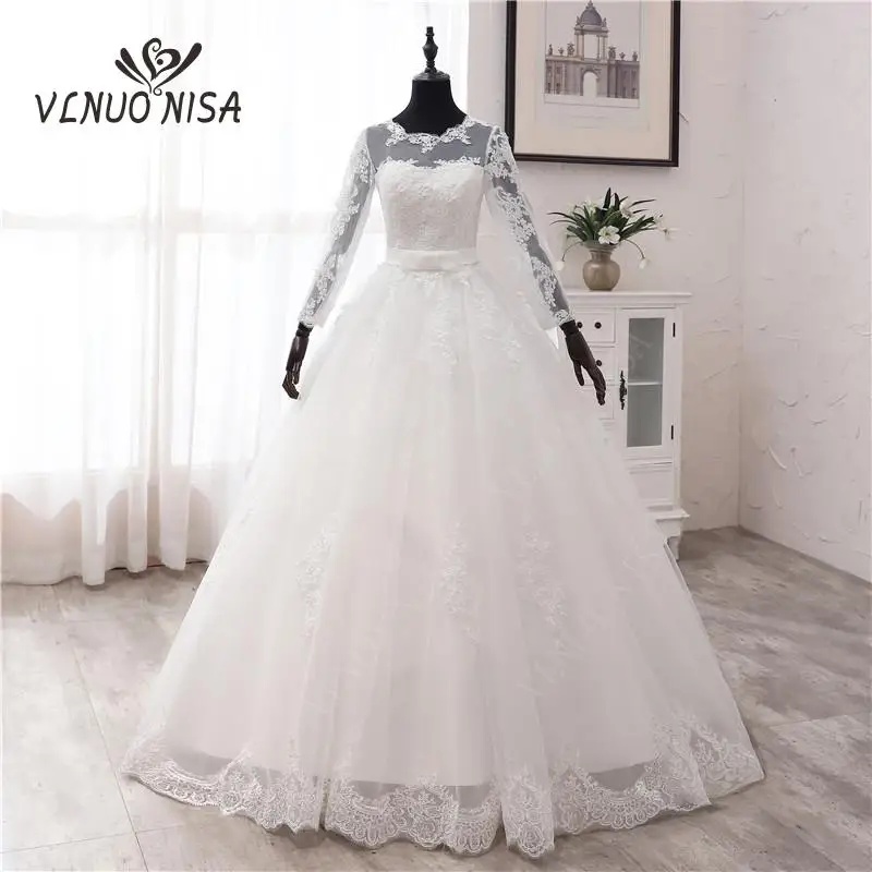 Бальные платья с сердечком из белого тюля длинным рукавом свадебное платье 2021