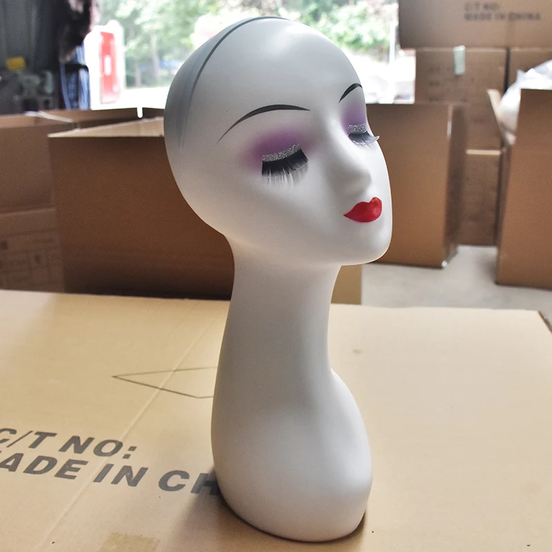 Женская голова манекен женский из АБС пластика искусственный белый парик очки