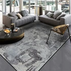 Китайский абстрактный серый узор, хрустальные бархатные ковры для гостиной, стола, стула, мягкие напольные коврики, нескользящий напольный коврик
