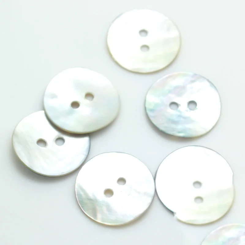 30PCS Natural Shell Sewing Buttons Color Mother of Pearl MOP Round 2 Hole Button Garment Accessories DIY 9/15MM | Дом и сад