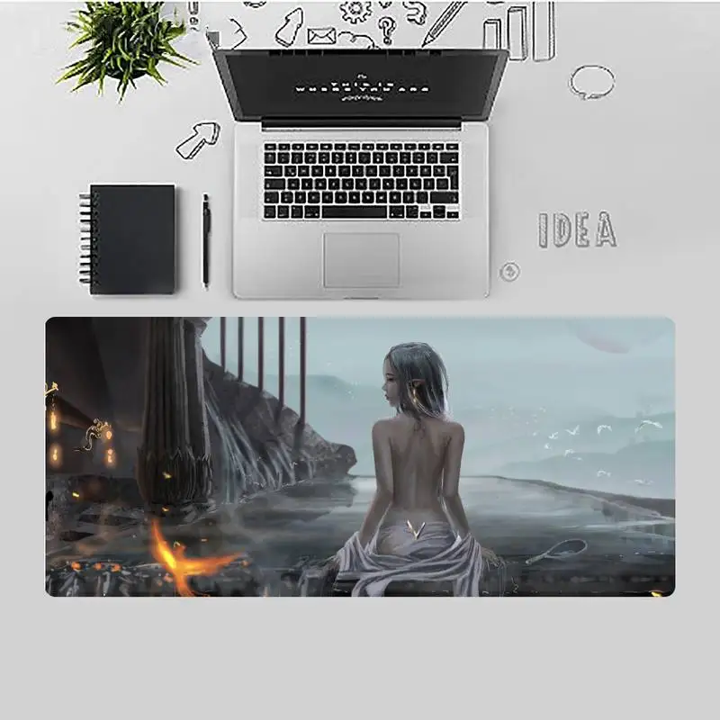 

sexy girl Ghost Blade comics Gamer Speed Retail Desk Table Protect Game Office Work Mouse Mat pad X XL Non-slip Laptop Cushion