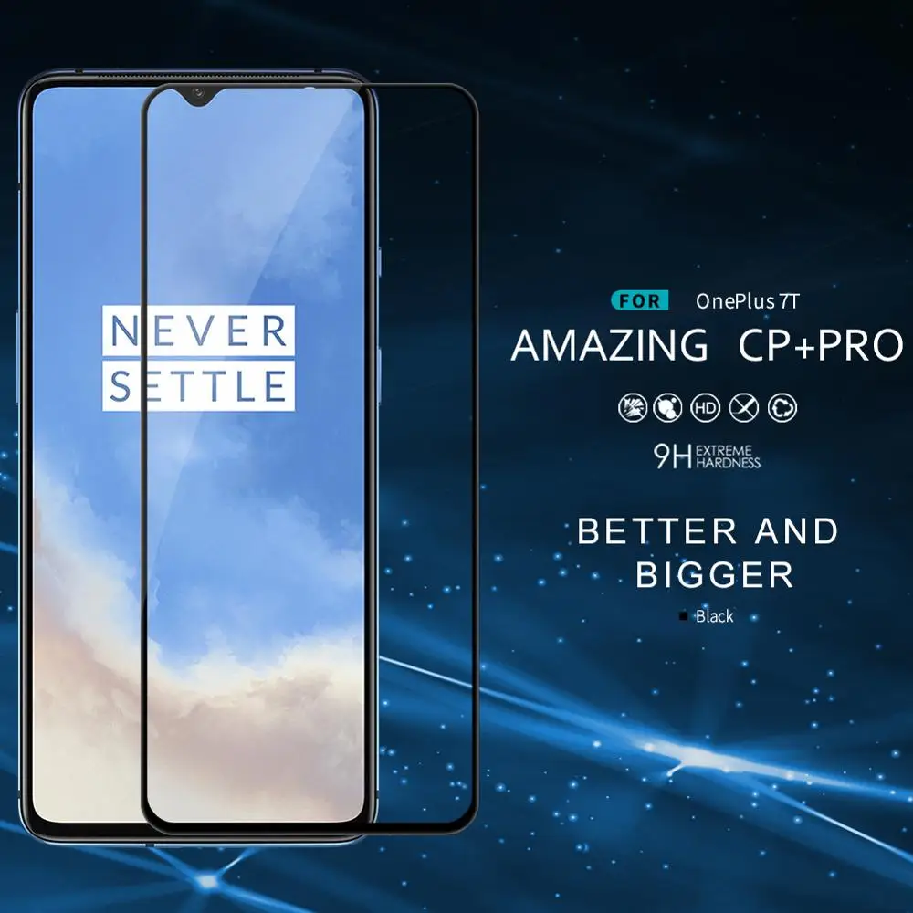 Для Oneplus 7T CP + PRO Полное покрытие закаленное стекло 9H 2.5D изогнутая защита экрана