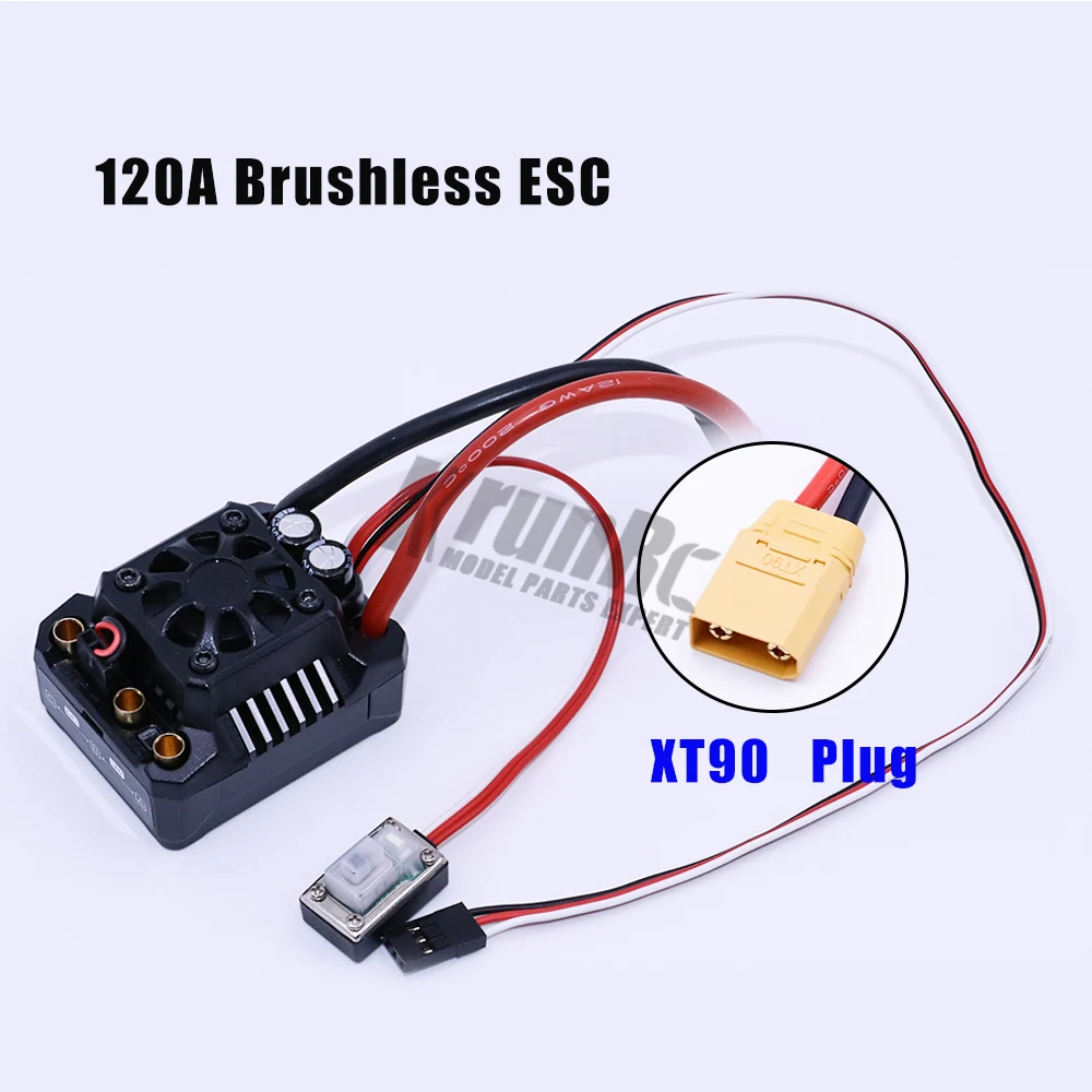 XT90 Plug 1 шт. HOBBYWING MAX10 SCT RTR 120A бесщеточный ESC для 1/10 SCT грузовик Moster грузовик Радиоуправляемая машина - Цвет: XT90 Plug