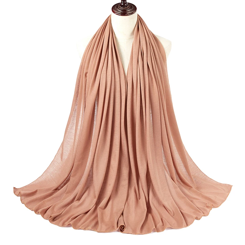 

Trendy Modal Cotton Jersey Hijab Scarf Women Islamic Africa Shawls Headscarf Headband Muslim Plain Soft Turban Head Wraps