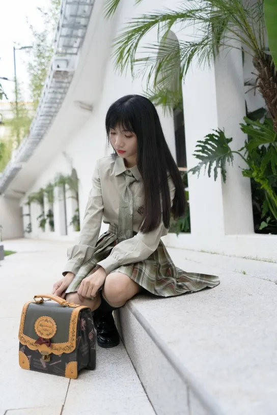 Женская сумка с принтом в японском стиле трехсторонний рюкзак студенческий