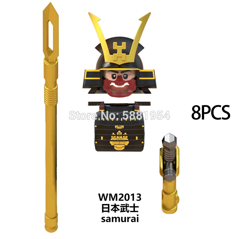 Фигурка героя японской команды самурая WM6096 Ronin Warrior шлем броня оружие аксессуары