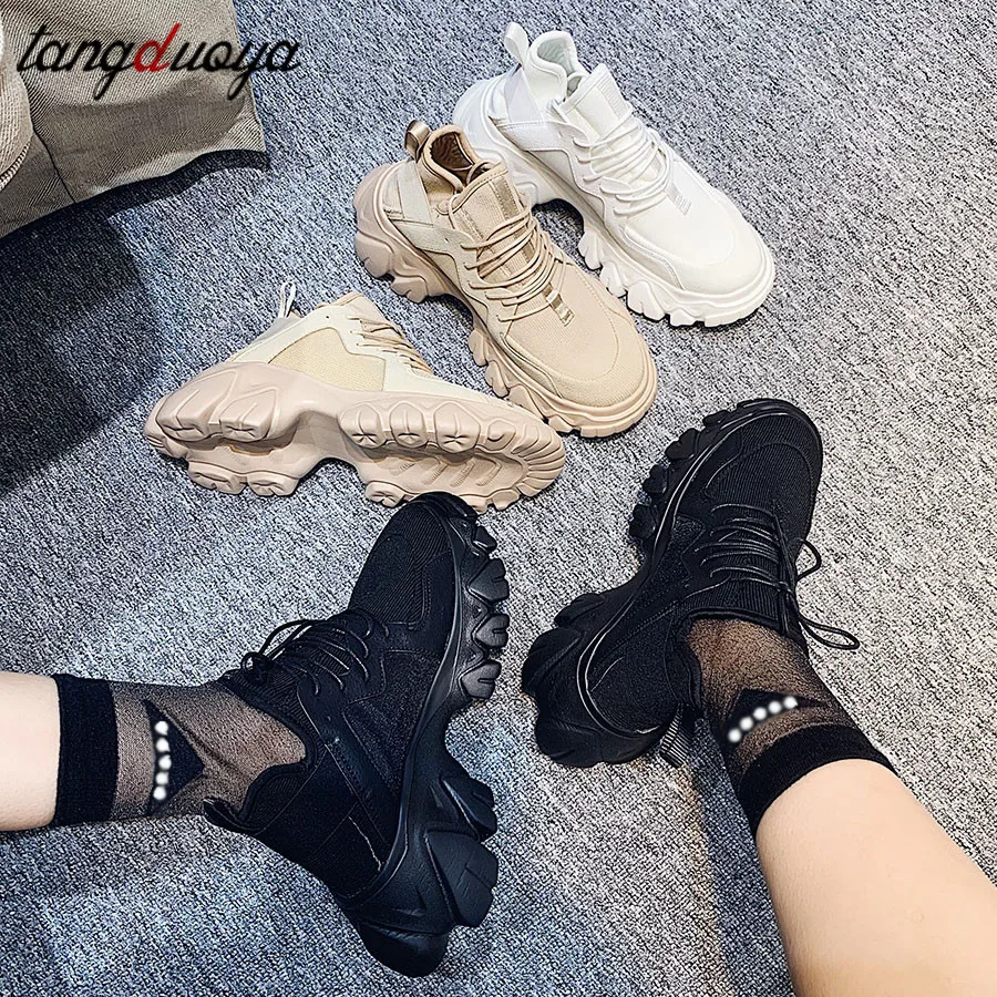 Женские кроссовки на массивной платформе со шнуровкой 2021|Обувь для баскетбола| |