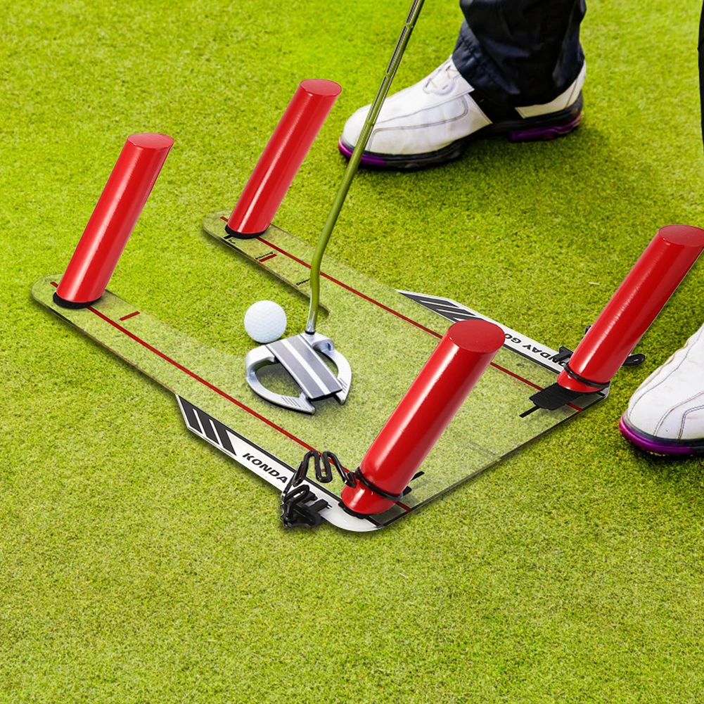 

Вспомогательное средство для тренировки гольфов на акриловой основе, 4 тротуарных стержня с тросом, тренировочные средства для гольфа, прав...