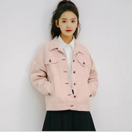 Женская джинсовая куртка Повседневная Свободная белая из денима модель RQ548 в