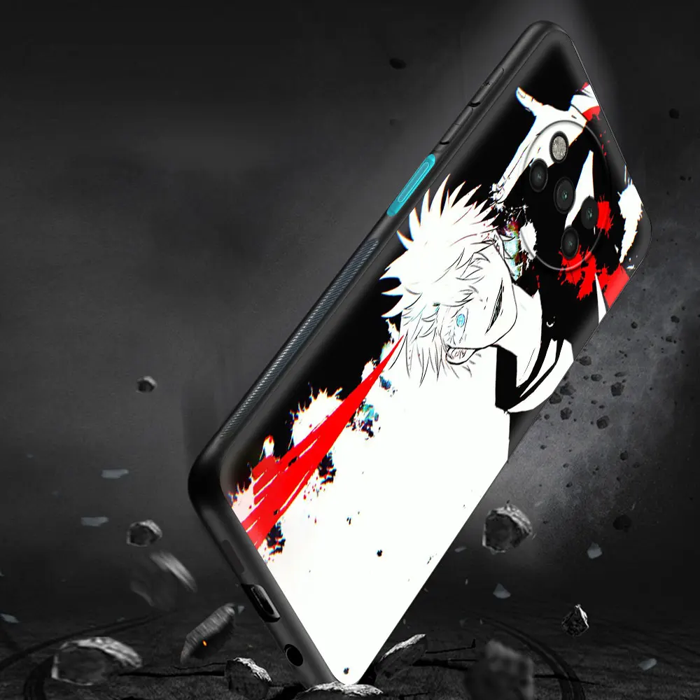 japanese anime jujutsu kaisen phone case for xiaomi poco x3 nfc m3 pro 5g f3 gt mi 11 lite 10t 9t a2 cc9 cover black soft coque free global shipping