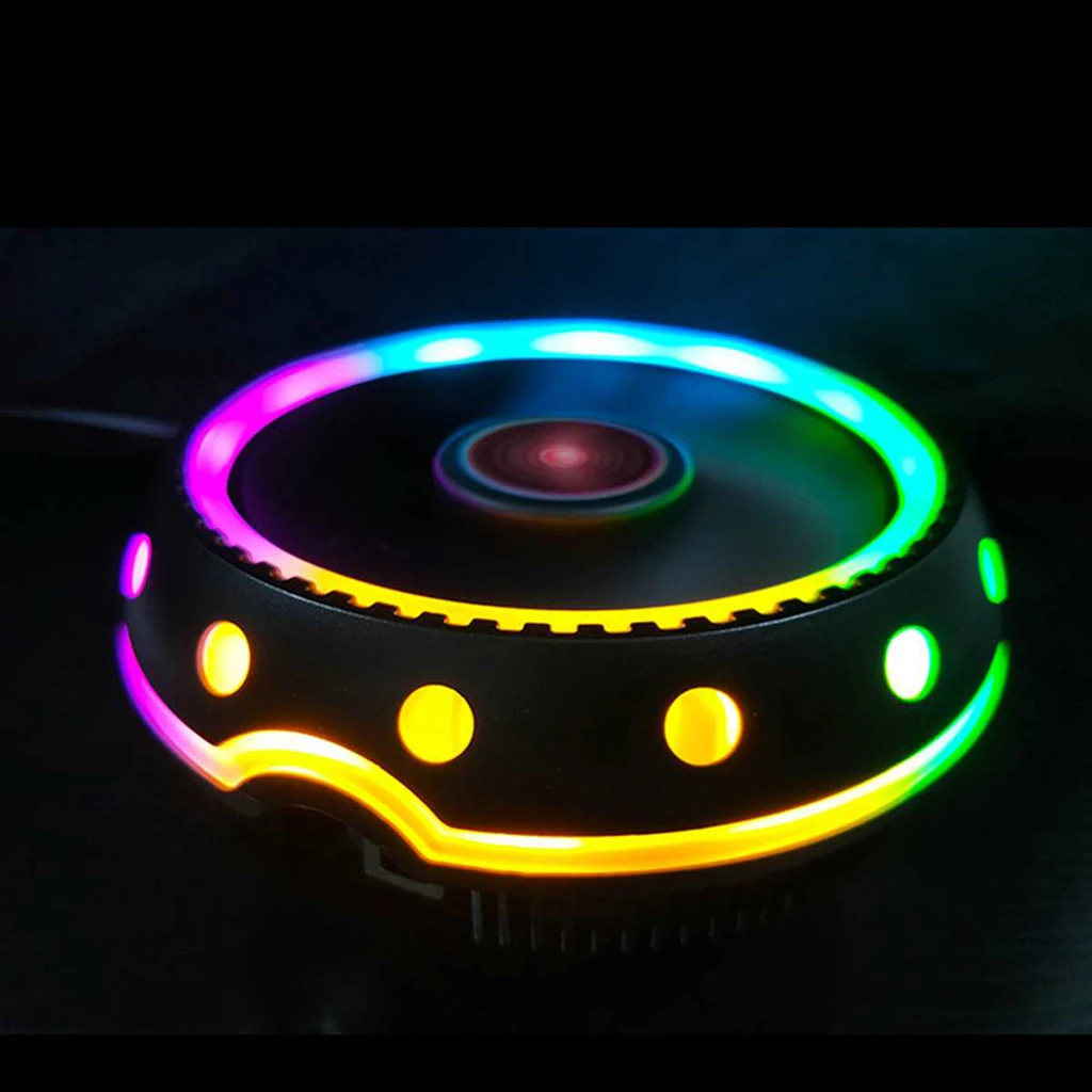 Фото Кулер для процессора радиатор 12 В Цветной RGB-светодиод 3 Pin Intel LGA775/1150/1151/1155/1156/1366 AMD Кулер для процессора радиатор 12 В Цветной RGB-светодиод 3 Pin Intel LGA775/1150/1151/1155/1156/1366 AMD