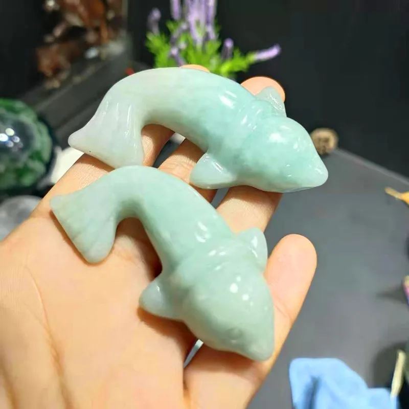 1 шт. натуральный драгоценный камень ручной работы Прекрасный Рыба Кристалл