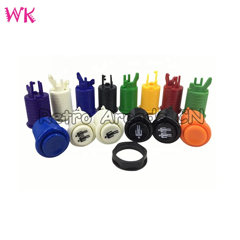 

Бесплатная доставка 8 шт. Стандартный Американский кнопки с микровыключателем от Arcade Кнопка игра части машины