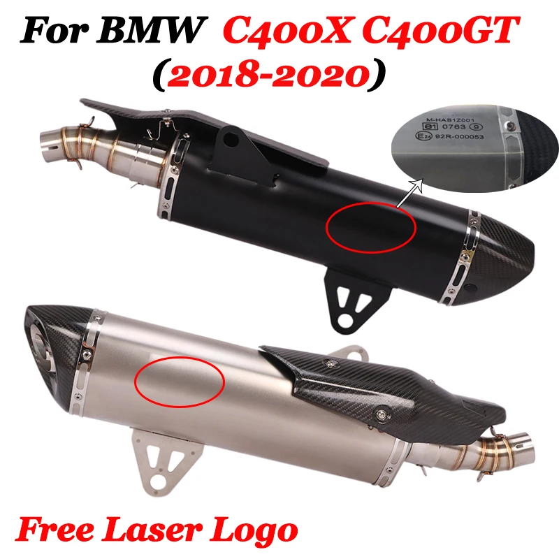 Full System For C400X C400GT 2018 2019 2020 Motorcycle GP Exhaust Escape Mid Link Pipe Carbon Fiber Muffler Tube Header Slip On |