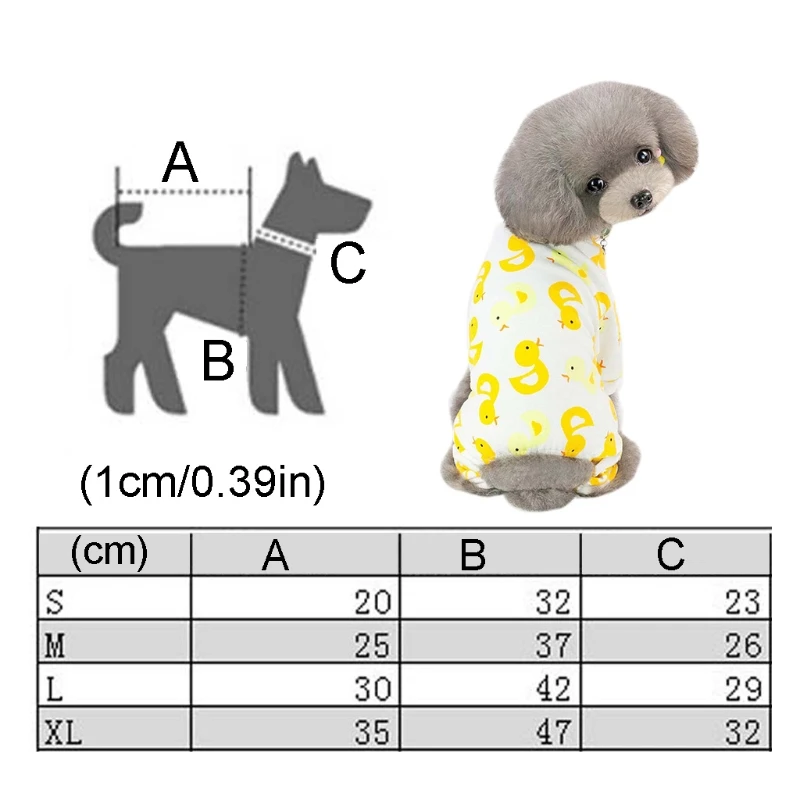

All Seasons Cartoon Print Dog Pajamas Soft Comfortable Puppy Dog Jumpsuit Cute Patterns Pet Rompers Home Wear Pajamas