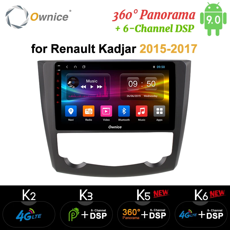 Ownice Octa Core Android 9 0 автомобильный DVD плеер GPS аудио навигация для Renault Kadjar 2015 2017 k3 k5 k6 DAB