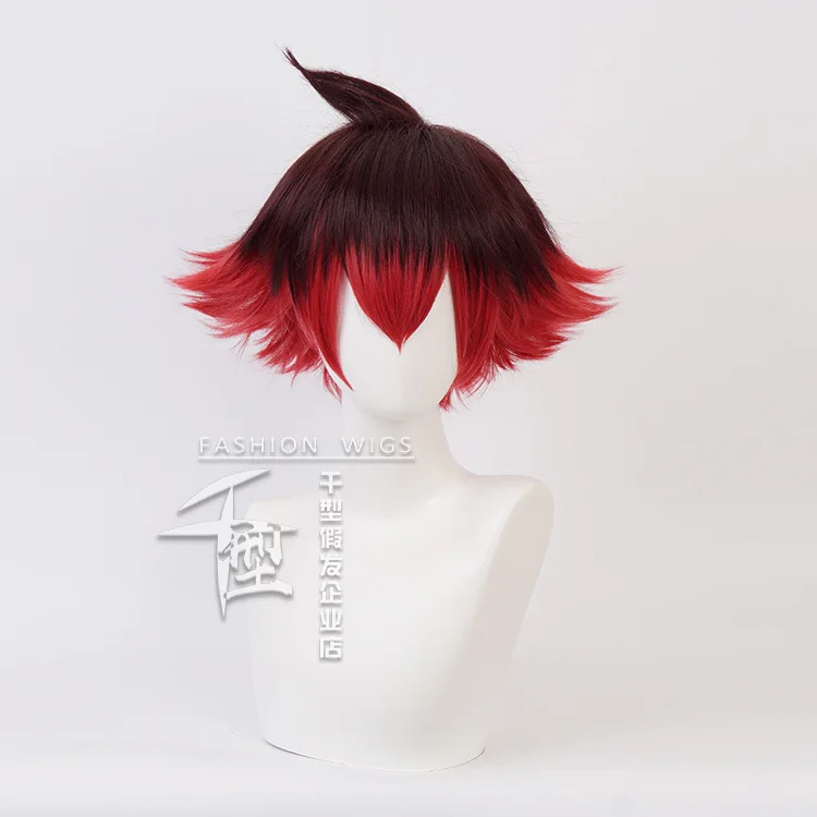 

PROMARE Canro Gueira gradient dark red big anti-trump cos anime wig.