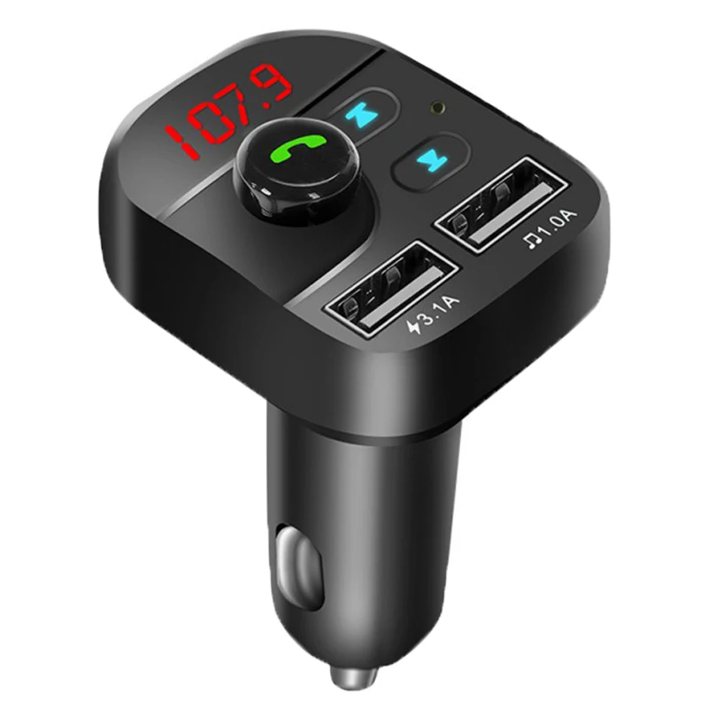 

Car Bluetooth 5.0 FM Transmitter USB Charger Car Radio Audio Adapter MP3 Player Hands Free QC3.0 Fast Charge