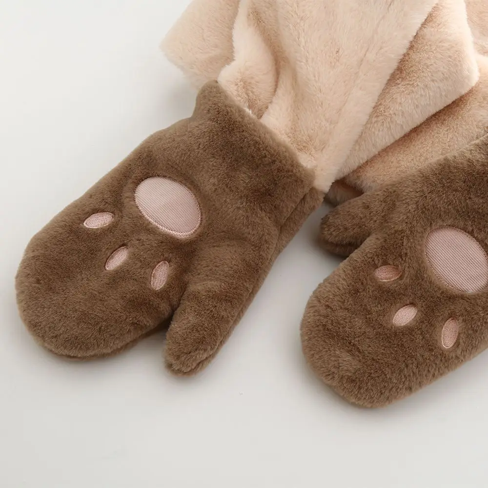 Зимняя утолщенная шапка все в одном шарф перчатки зимние шапки из трех частей