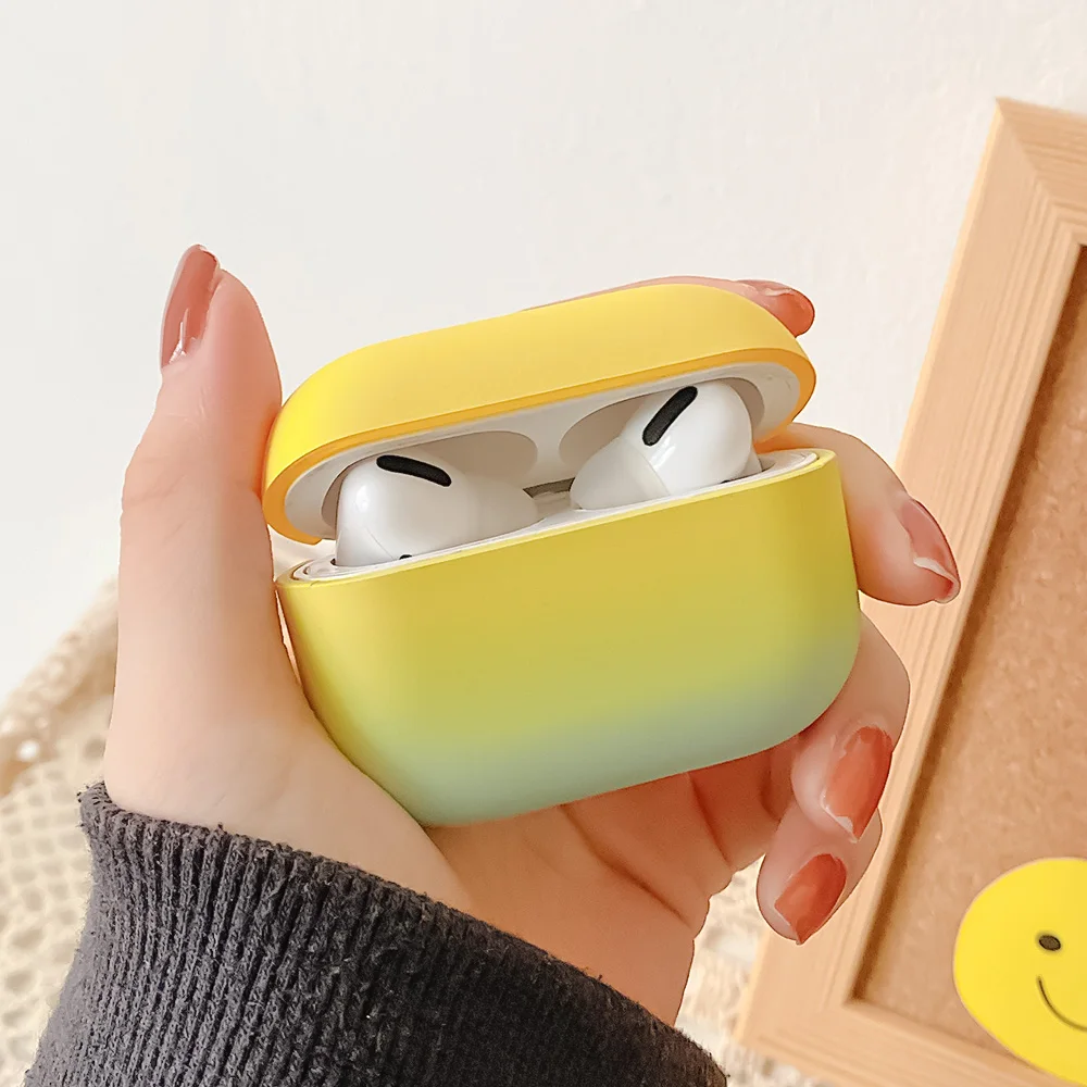 Симпатичный однотонный чехол для наушников AirPods Pro 2 1 s из твердого поликарбоната