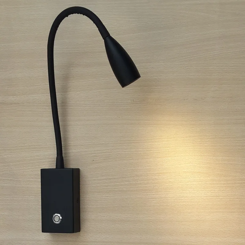 Topoch затемнения светодиодный Лампы для чтения 3 Вт настенные украшения Алюминий