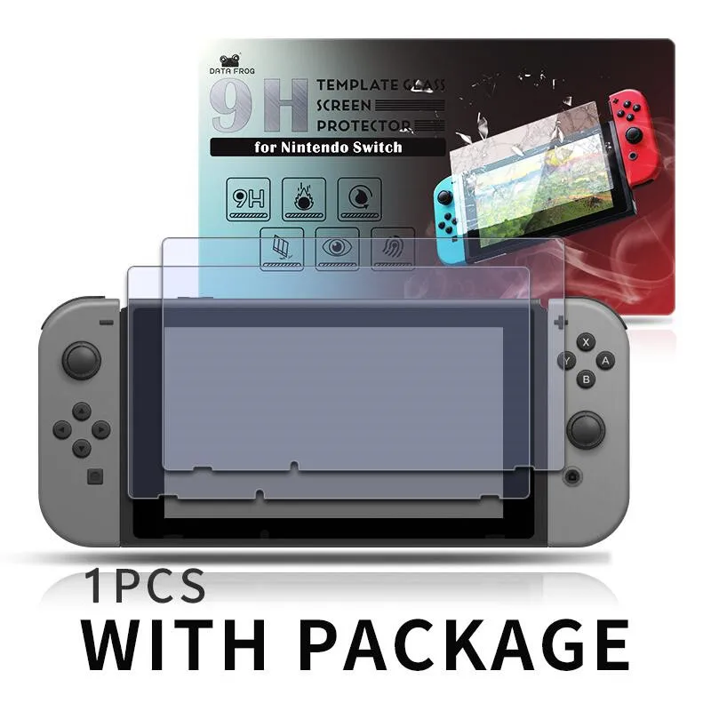 1pcs and package Защитная пленка для экрана в виде лягушки для пульта 9 H, защита для экрана из закаленного стекла для пульта переключения в стиле NS, аксессуары для консоли - Цвет: 1pcs and package