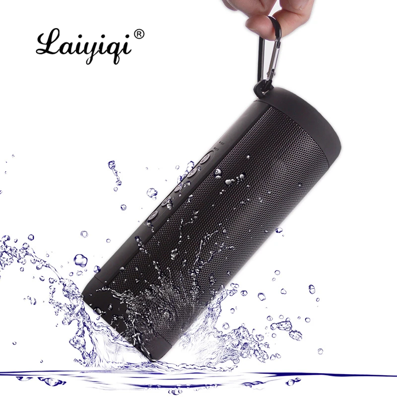 

Laiyiqi column IPX4 waterproof portable wireless Bluetooth speaker LED flashlight torch boombox Stereo Loudspeakers caixa de som