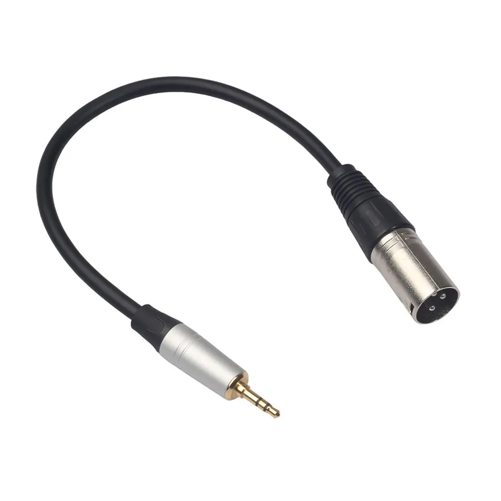 

0,3 м Xlr 3-контактный штекер-3,5 мм стерео штекер Экранированный микрофонный кабель для микрофона Trs кабель гнездо 3,5 штекер-штекер 52923A
