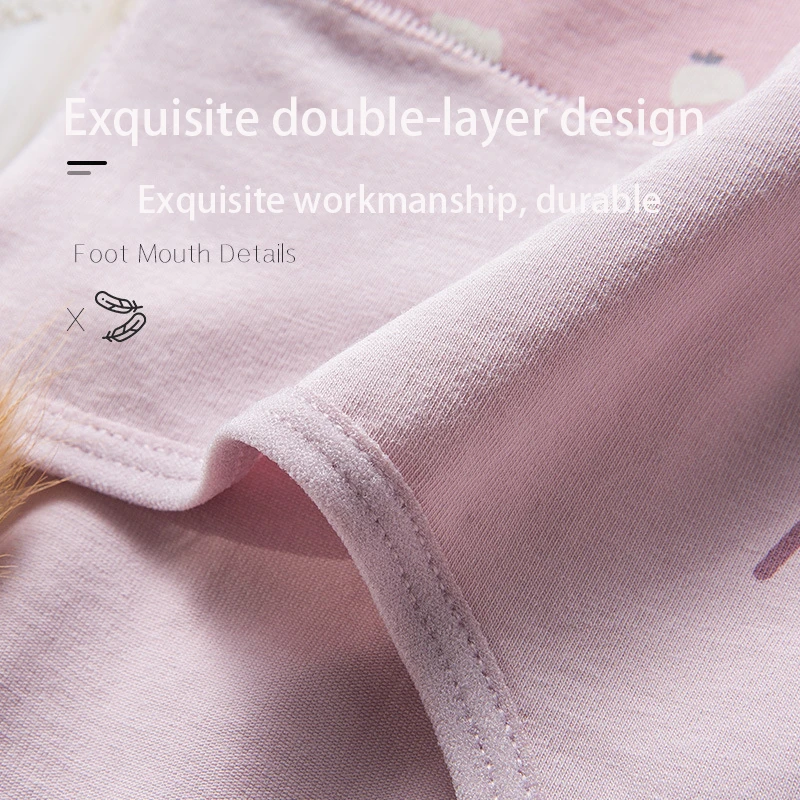 Модные трусики с принтом женские Хлопковые трусы высокой талией размера плюс