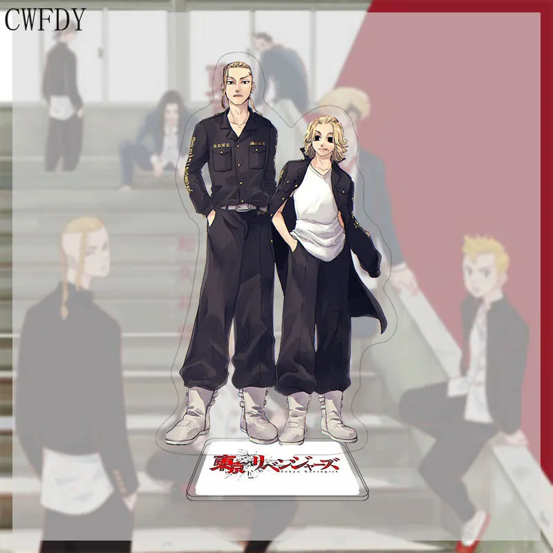 

New Anime Keychain Tokyo Revengers Figure Cosplay Acrylic Stand Manjiro Ken Takemichi Hinata Atsushi Model Plate Collection 15CM