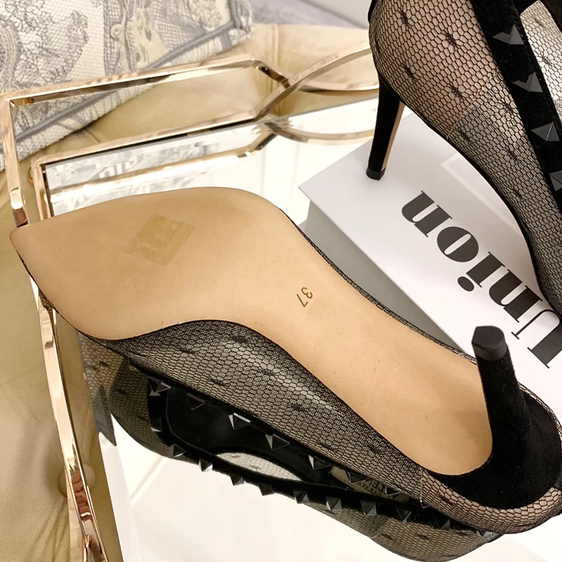 

Summer 2020new French VVL high-heeled shoes pointy thin heel color matching high shoe upper soft leather inner insole sheepskin