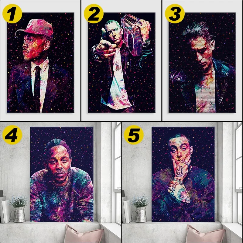 

HD Печать на холсте картины модульные картины Mac Miller Rapper современный постер для гостиной/бара/кабинета украшение дома