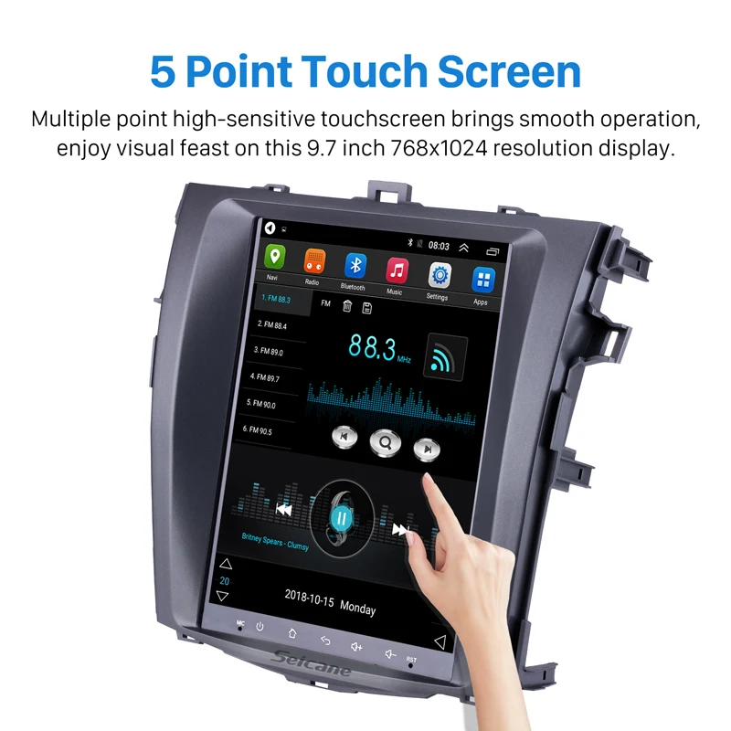 Seicane 9 7 дюймов Android 1 мультимедийная Авторадио GPS навигационная система для 2006-2012