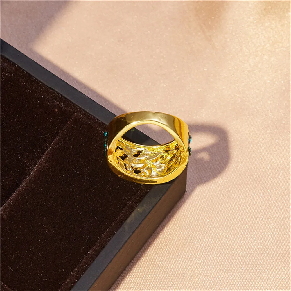 

Zircon Fashion Exquisite Green Gold Hummingbird Engagement Valentine's Day Lady Ring Gift Jewelry Jewelry Wholesale