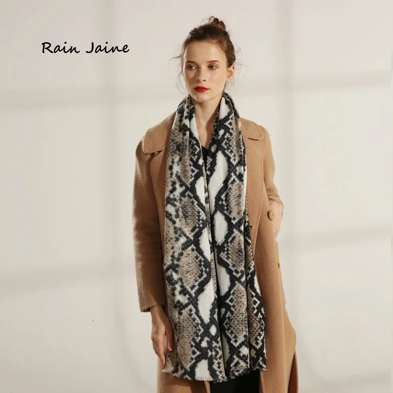 Зимний женский шарф со змеиным принтом пашмины Para Mujer Cachecol Feminino Inverno Szalik Damski шарфы