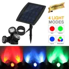 Водонепроницаемый RGB светодиодный Солнечный Прожектор Светильник подводный фонтан Пруд аквариумный точечный светильник лампа для отдыха на открытом воздухе сад солнечный светильник s
